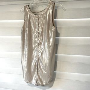 Metallic top, shimmery